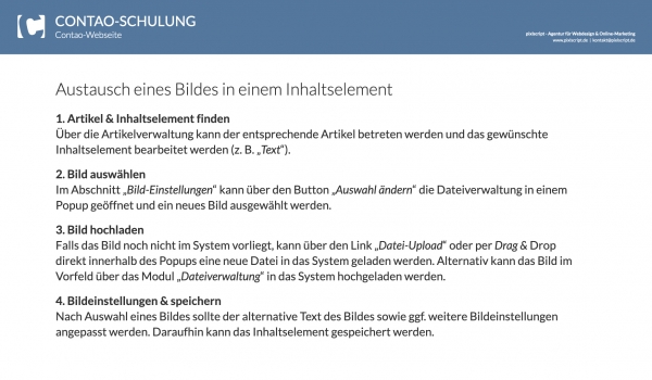 Dank der Schritt-für-Schritt-Anleitungen können Sie die Inhalte jederzeit eigenständig anpassen.