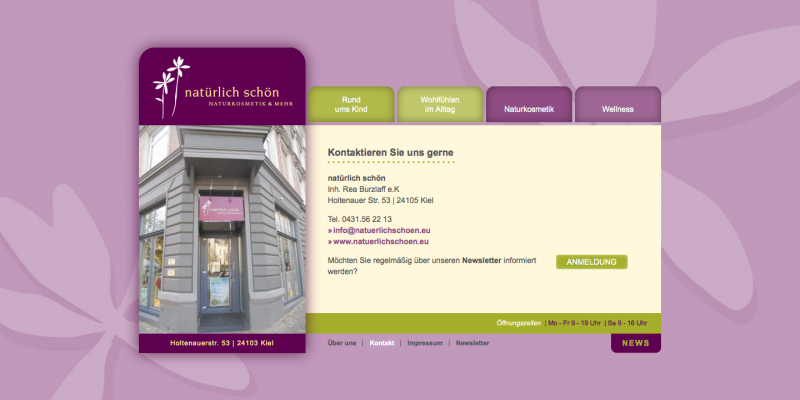 Die Webseite beinhaltet ein komplettes Newsletter-System, um Kunden langfristig an das Unternehmen zu binden.