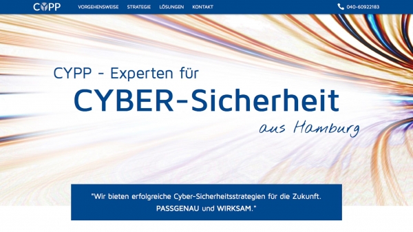 Screenshot der Webseite 'CYPP'