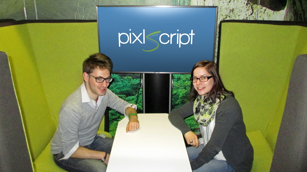 Die beiden Geschäftsführer von pixlscript beim Meeting in den Google Docks in Dublin.